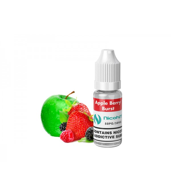 NICOHIT APPLE BERRY BURST E LIQUID E JUICE 10ML TPD 3/6/12/18MG MULTIBUY