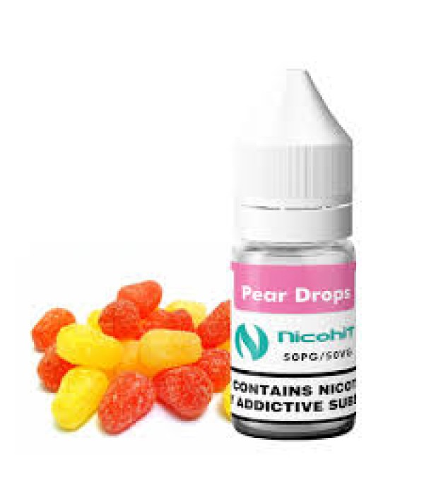 NICOHIT PEAR DROPS PREMIUM E LIQUID E JUICE 10ML TPD 3/6/12/18MG MULTIBUY