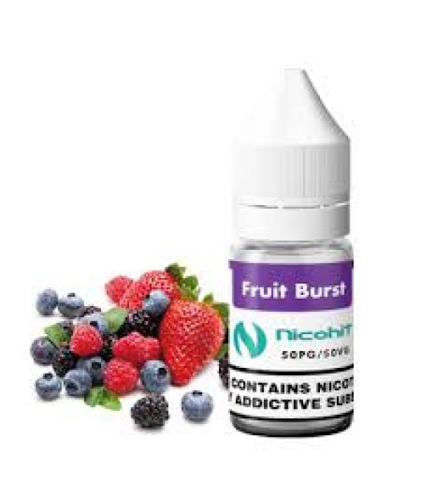 NICOHIT FRUIT BURST / STAR BURST E LIQUID E JUICE 10ML TPD 3/6/12/18MG MULTIBUY