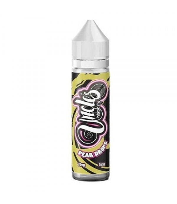 PEAR DROPS E LIQUID BY UNCLES VAPE CO 50ML SHORTFILL 70VG VAPE