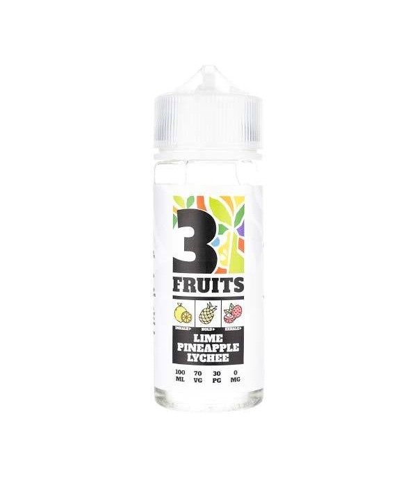 Lime Pineapple Lychee By 3 Fruits 100ML E Liquid 70VG Vape 0MG Juice