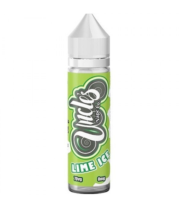 LIME ICE E LIQUID BY UNCLES VAPE CO 50ML SHORTFILL 70VG VAPE