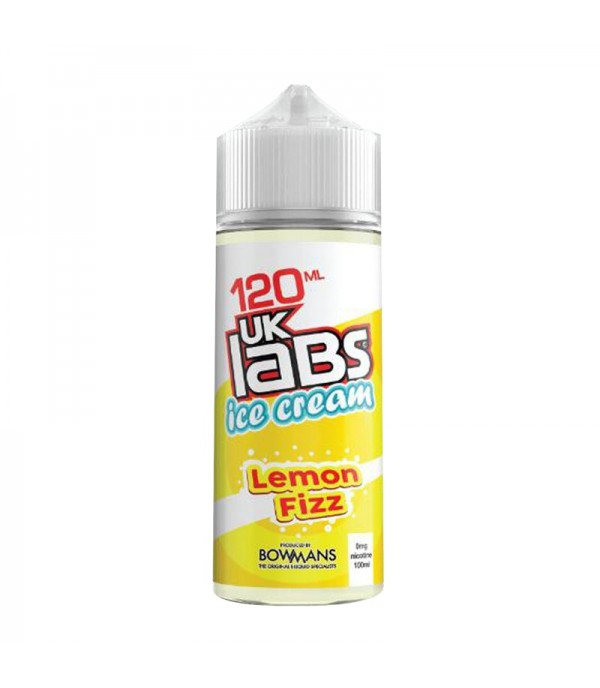 Lemon Fizz - Ice Cream by UK Labs, 100ML E Liquid, 70VG Vape, 0MG Juice, Shortfill