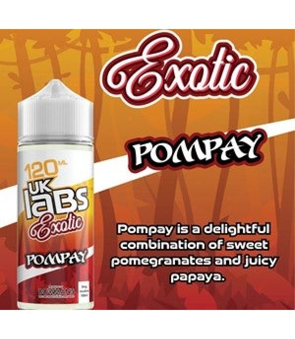 Pompay - Exotic by UK Labs, 100ML E Liquid, 70VG Vape, 0MG Juice, Shortfill