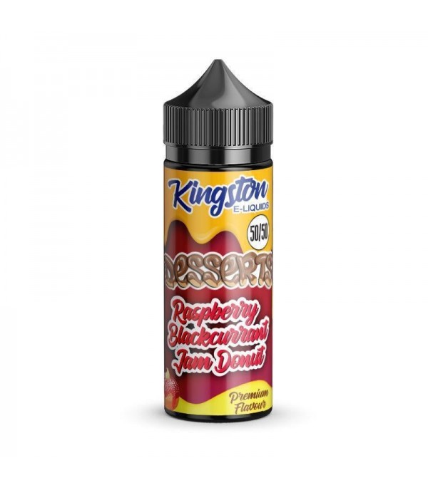 Kingston Raspberry Blackcurrent Jam Donut 100ml E Liquid Juice Vape 50vg Sub Ohm Shortfill