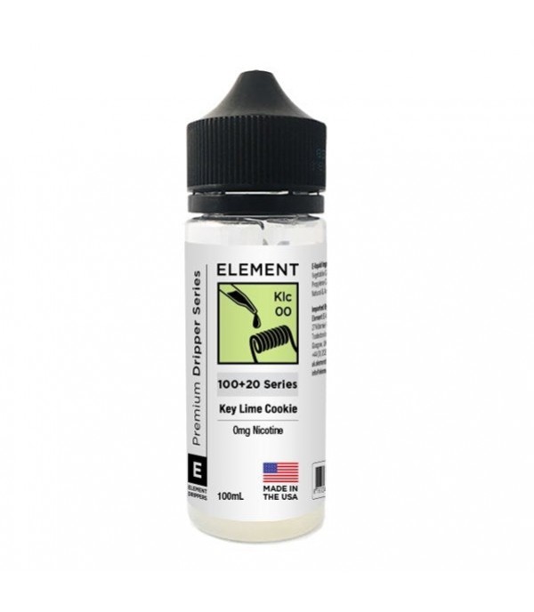 Key Lime Cookie Element. 100ML E-Liquid, 0MG Vape 80VG/20PG Juice