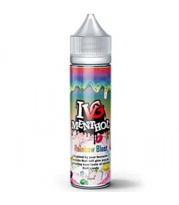 RAINBOW BLAST ELIQUID BY I LOVE VG IVG MENTHOL 50ML SHORTFILL E LIQUID 70VG VAPE