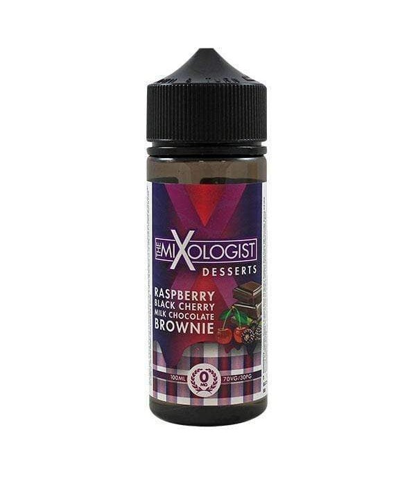 Raspberry Black Cherry Milk Chocolate Brownie by Mixologist, 100ML E Liquid, 70VG Vape, 0MG Juice