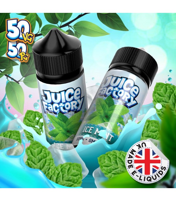 Ice Mint by Juice Factory. 100ML E-liquid, 0MG vape, 50VG/50PG juice