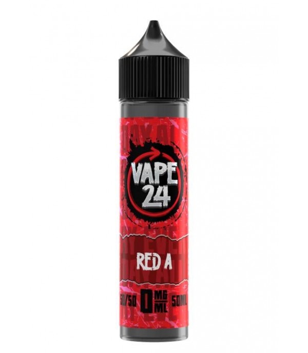 Red A By Vape 24, 50ML E Liquid, 50VG Vape, 0MG Juice