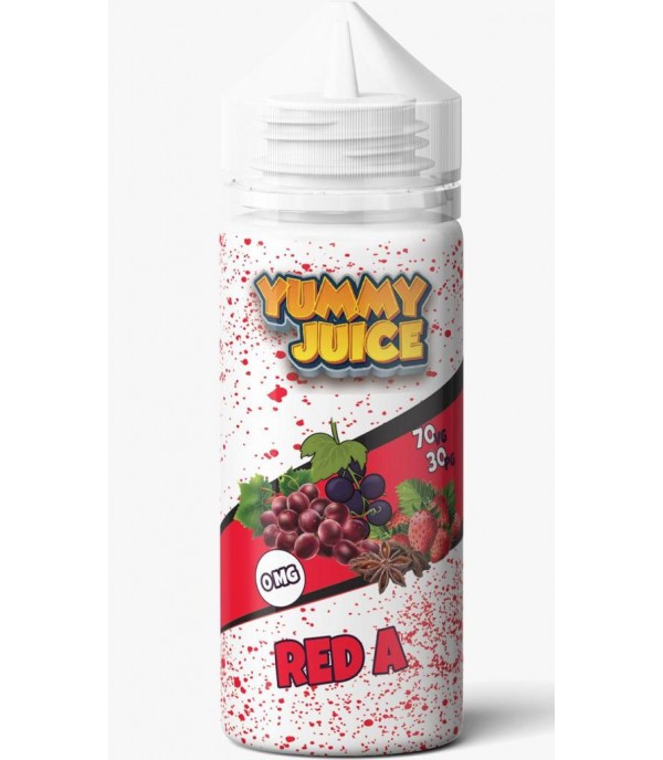 Red A by Yummy Juice 100ML E Liquid 70VG Vape 0MG Juice