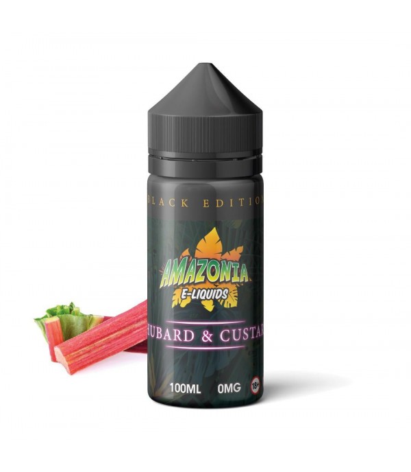 Rhubarb & Custard By Amazonia Black Edition 100ML E Liquid 70VG Vape 0MG Juice