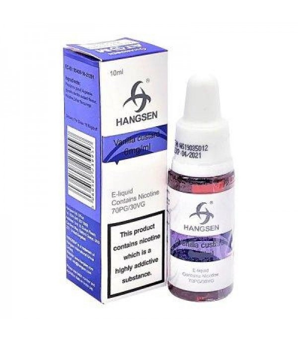 HANGSEN VANILLA CUSTARD 10ML TPD E LIQUID JUICE 3MG/6MG/12MG/18MG MULTIBUY