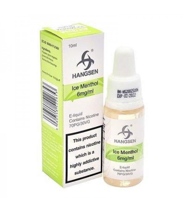 HANGSEN ICE MENTHOL 10ML TPD E LIQUID JUICE 3MG/6MG/12MG/18MG MULTIBUY