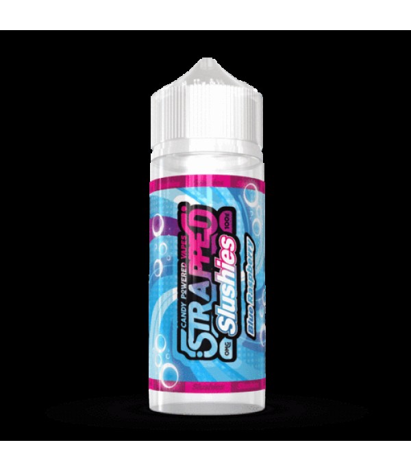 SLUSHIES - BLUE RASPBERRY BY STRAPPED 100ML E LIQUID 70VG VAPE 0MG JUICE