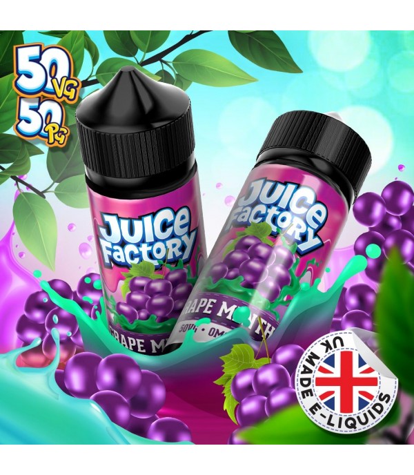 Grape Menthol by Juice Factory. 100ML E-liquid, 0MG vape, 50VG/50PG juice