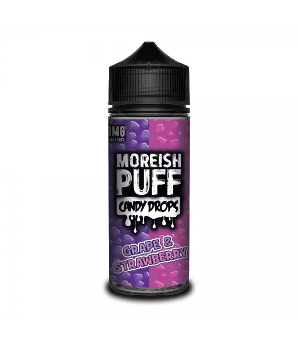 GRAPE & STRAWBERRY – MOREISH PUFF CANDY DROPS 100ML SHORTFILL E LIQUID 70VG VAPE