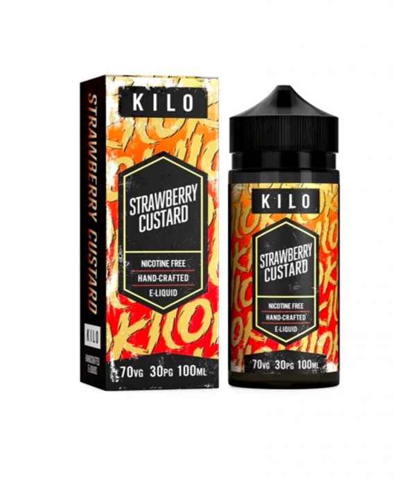 Strawberry Custard by Kilo, 100ML E Liquid, 70VG Vape, 0MG Juice