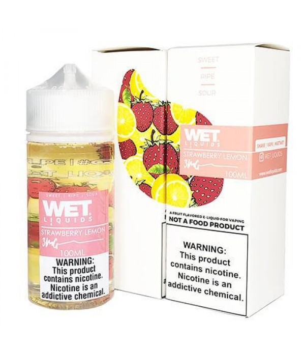 Strawberry Lemon by Wet Liquids 100ML E Liquid 70VG Vape 0MG Juice