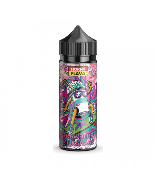 Strawberry Milkshake by Horny Flava. 100ML E-liquid, 0MG Vape, 70VG Juice