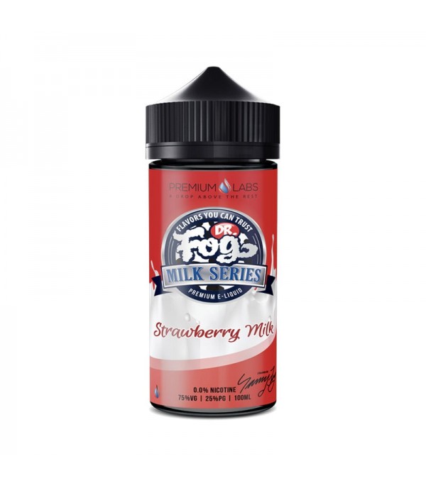 STRAWBERRY MILK BY DR FOG MILK SERIES 100ML SHORTFILL 75VG E LIQUID JUICE VAPE