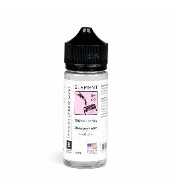 Strawberry Whip Element. 100ML E-Liquid, 0MG Vape 80VG/20PG Juice