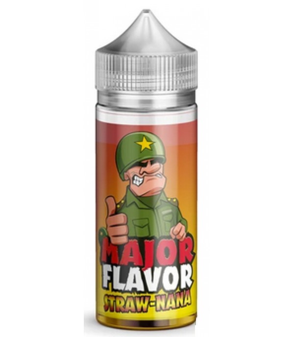 StrawNana by Major Flavor, 100ML E Liquid, 70VG Vape, 0MG Juice