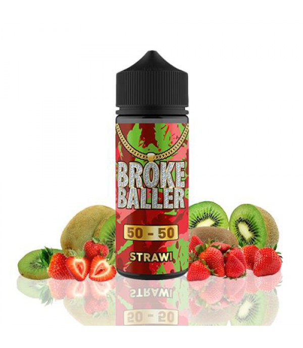 Strawi by Broke Baller 100ml E Liquid Juice 50vg 50pg Vape