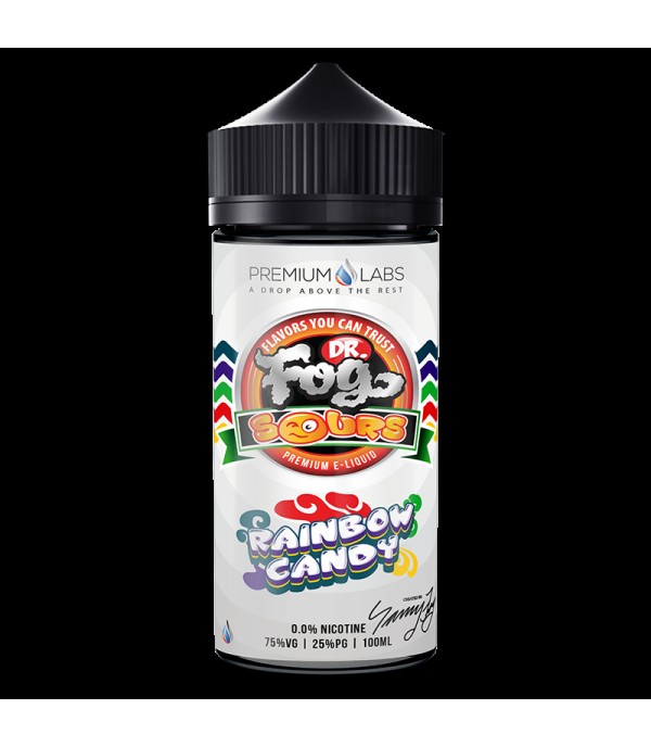 DR FOG SOURS RAINBOW CANDY 100ML SHORTFILL 75VG E LIQUID JUICE VAPE