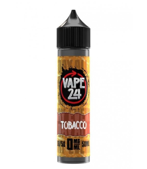 Tobacco Flavour By Vape 24, 50ML E Liquid, 50VG Vape, 0MG Juice