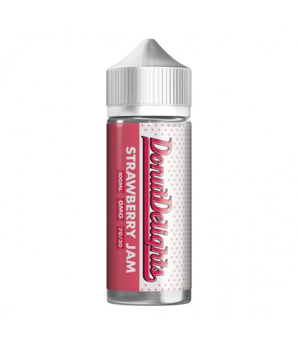 Donut Delights - Strawberry Jam 100ML E Liquid 70VG Vape 0MG Juice