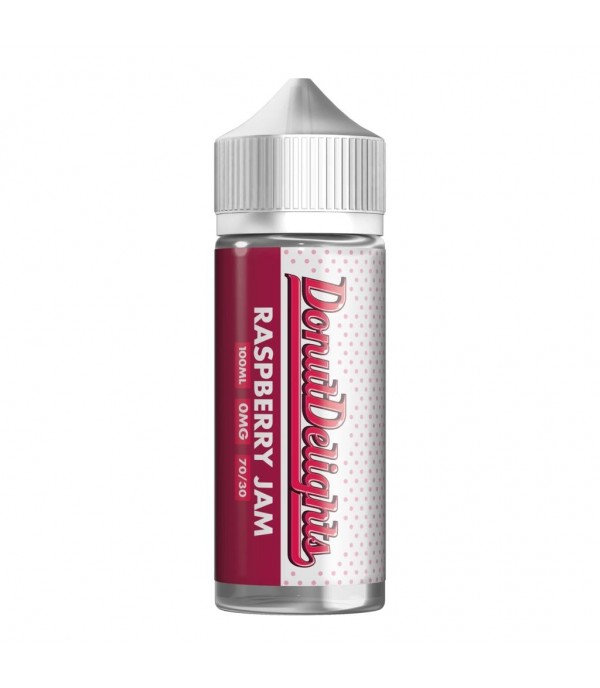 Donut Delights - Raspberry Jam 100ML E Liquid 70VG Vape 0MG Juice