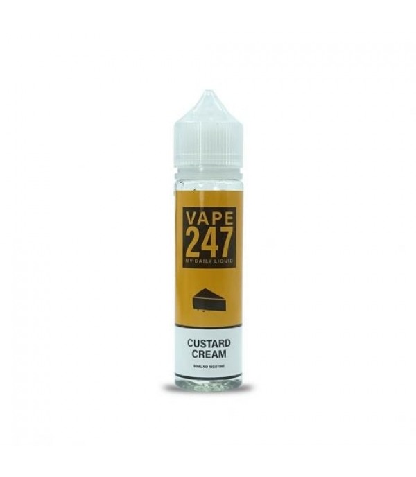 Custard Cream By Vape 247, 50ML E Liquid 70VG Vape 0MG Juice