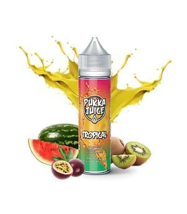 TROPICAL ELIQUID BY PUKKA JUICE 50ML SHORTFILL E LIQUID 70VG VAPE