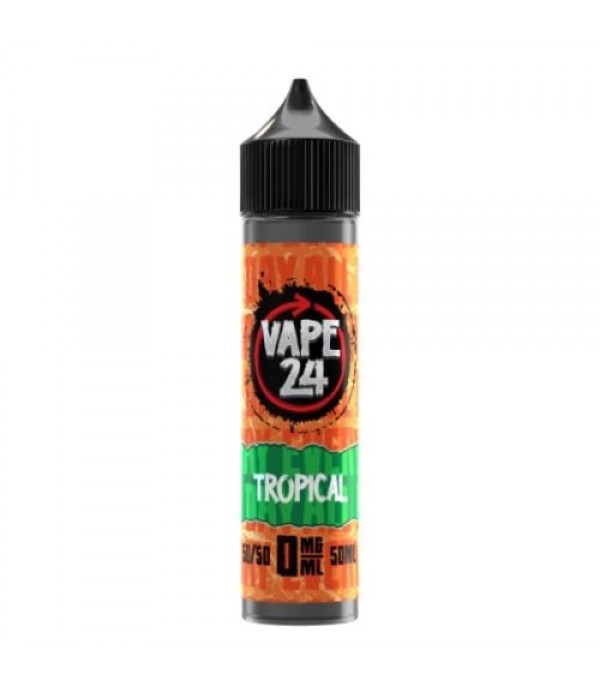 Tropical By Vape 24, 50ML E Liquid, 50VG Vape, 0MG Juice