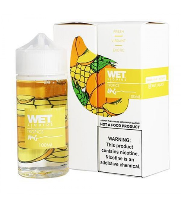 Tropics by Wet Liquids 100ML E Liquid 70VG Vape 0MG Juice